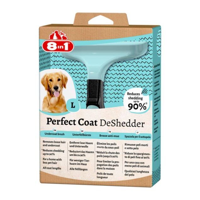 8in1 Perfect Coat DeShedder Alat za Uklanjanje Poddlake za Pse L
