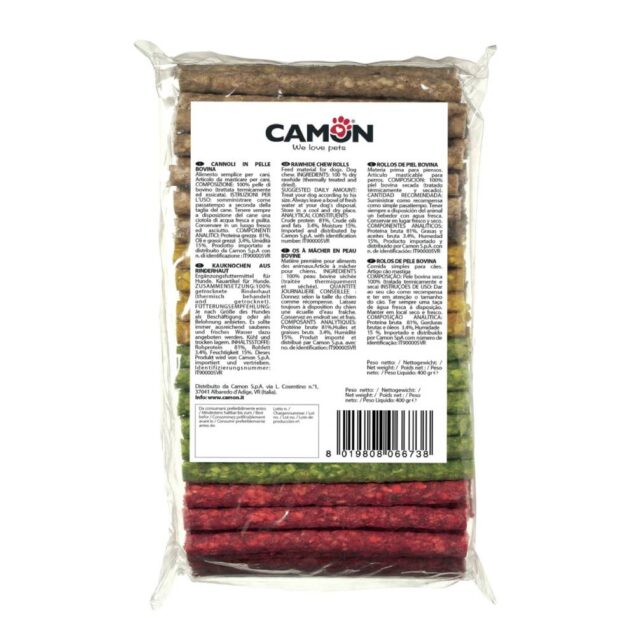 AB008 Poslastice-kanoli od goveđe kože u boji,900 gr - Image 1