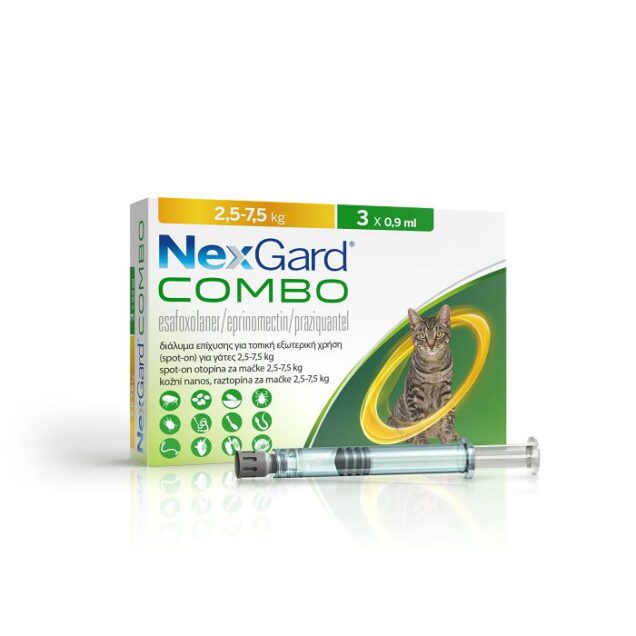 NexGard® COMBO otopina za nakapavanje za mačke, 1 aplikator - Image 1