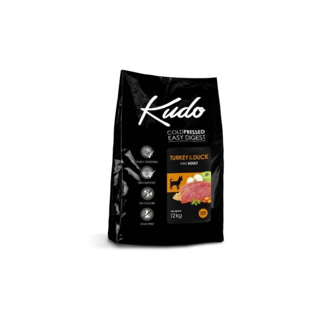 Kudo, puretina i pačetina, za odrasle pse malih pasmina, 3 kg - Image 1