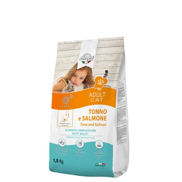 GB111/003 Chef Grain Free Adult -hraba za odrasle mačke tuna i losos,350 g - Image 1