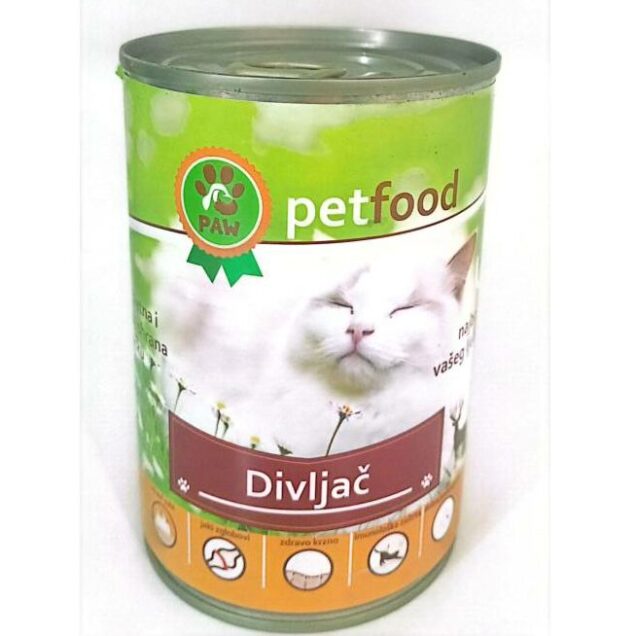 Paw konzervirana hrana,divljač 415 g - Image 1