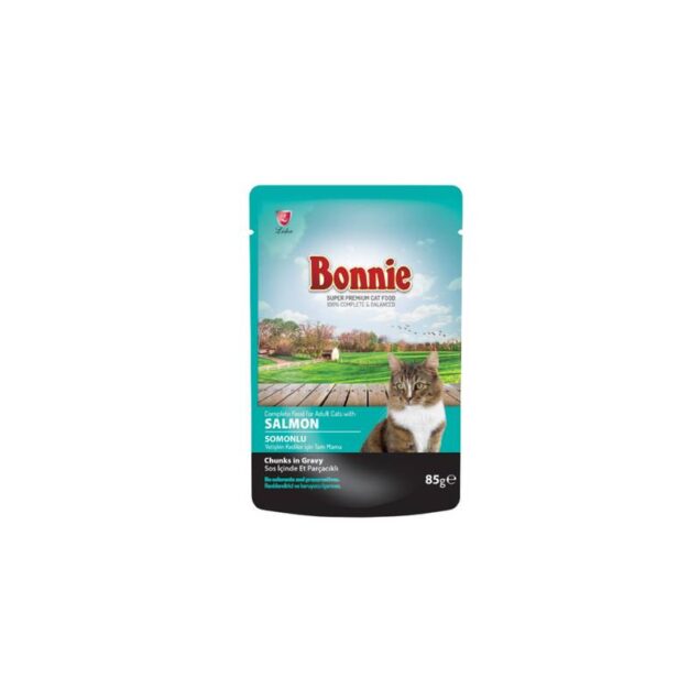 BNK-090 Bonnie pouch sa losososm u sosu, 85 gr - Image 1