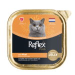 Reflex Plus, teletina mesni komadići, u želeu za odrasle mačke