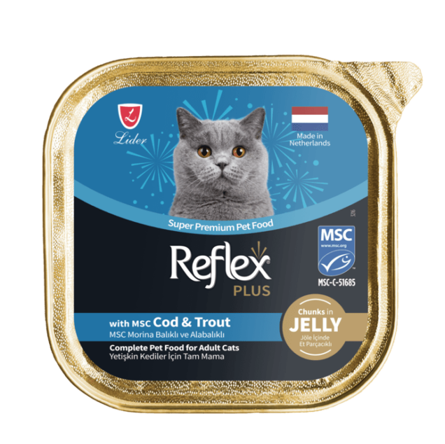 Reflex Plus bakalar i pastrva komadići za odrasle mačke