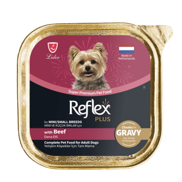 Reflex Plus, govedina u umaku za odrasle pse mini i malih rasa
