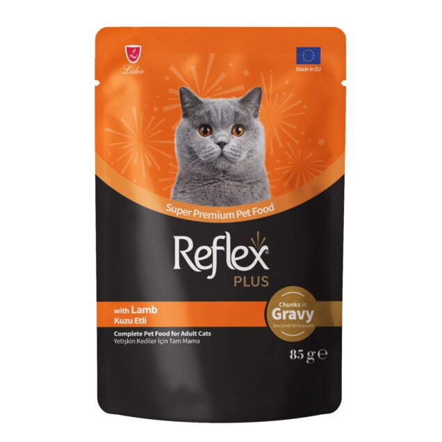 Reflex Plus komadići u umaku janjetina hrana za odrasle mačke 85 g