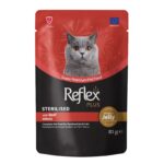 Reflex Plus komadići u želeu govedina hrana za sterilizirane mačke 85 g