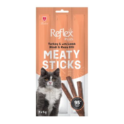 Reflex Plus mesni štapići puretina i janjetina za odrasle mačke