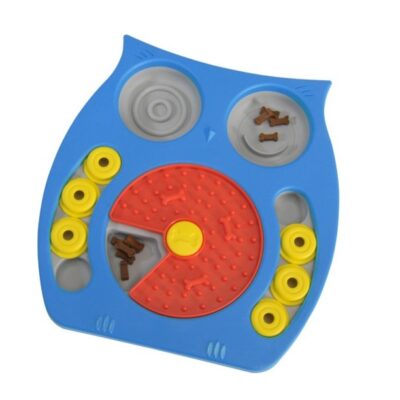 Interaktivna igračka za pse "Genius" - dozator grickalica puzzle sova