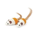 Miš od konopca sa perom, igračka za mačku