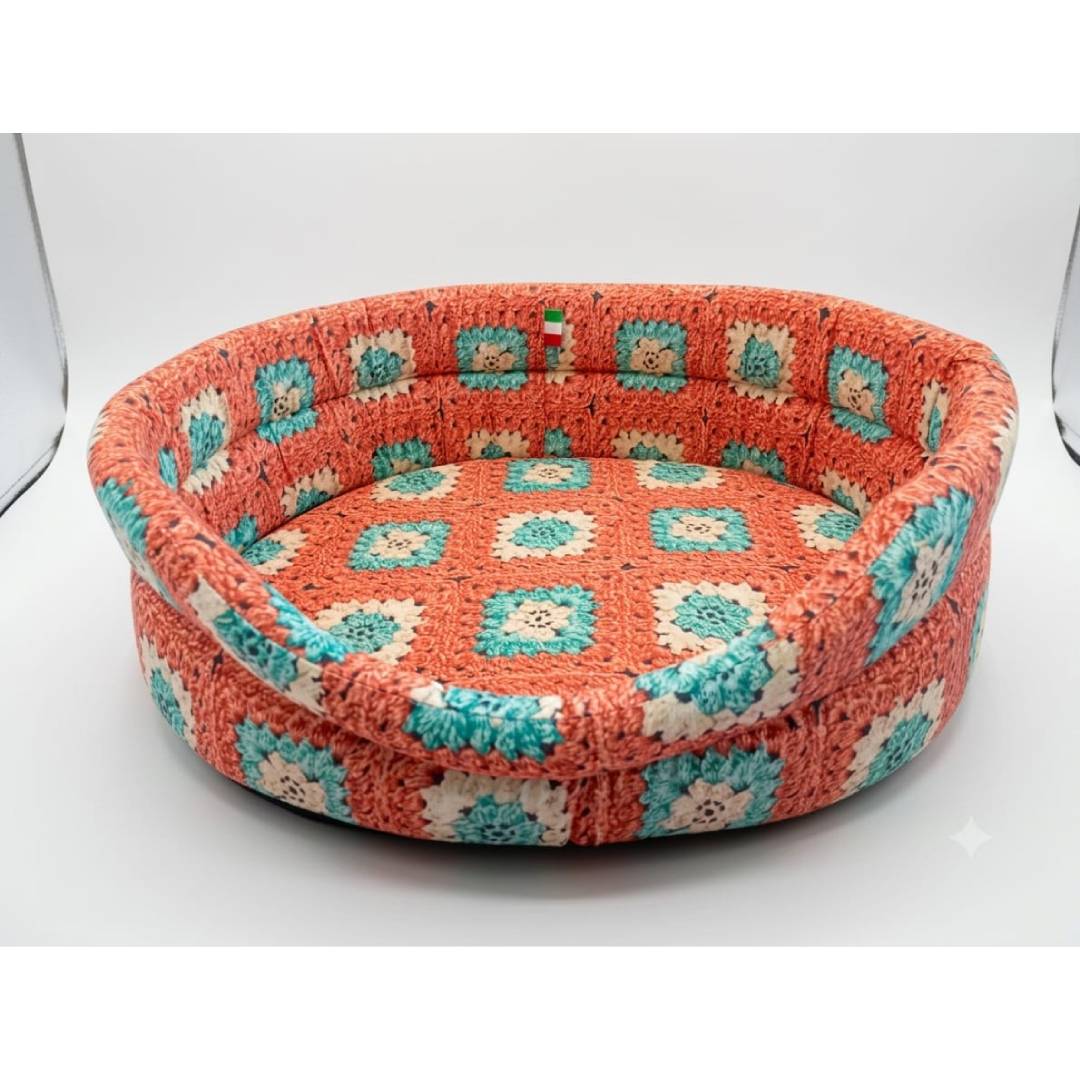 Granny square ovalni krevet za kućnog ljubimca Granny square ovalni krevet za kućnog ljubimca