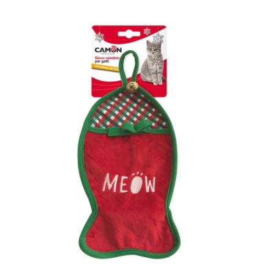 Božićna čarapa za mačke u obliku ribe