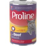Proline mesni komadići govedine u sosu, za odrasle mačke, 400 g