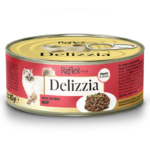Delizzia komadići govedine u umaku hrana za odrasle mačke, 85 g