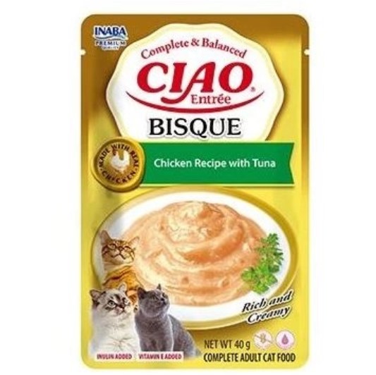 Inaba CIAO Entrée Stew piletina i tuna – kremasta čorba, 40 g