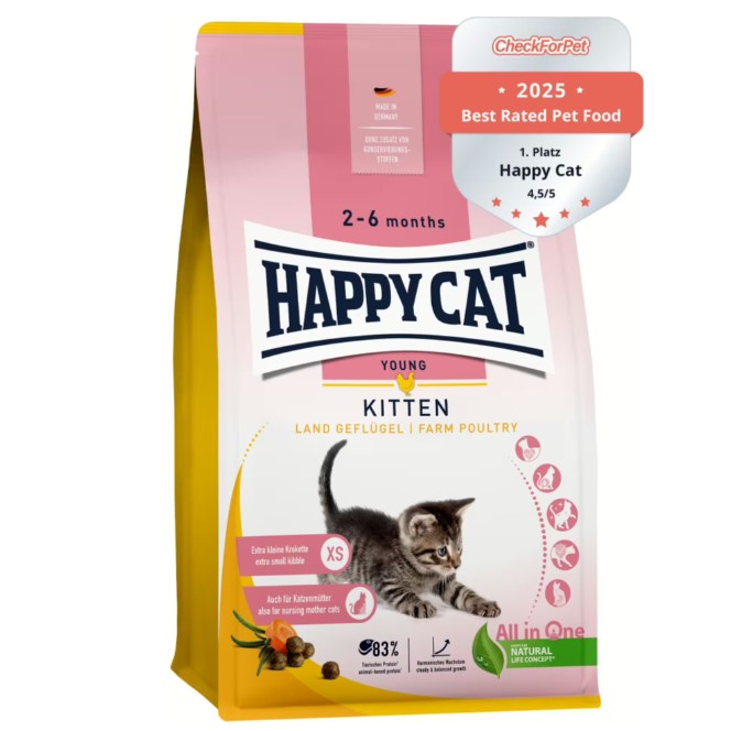Happy Cat Young Kitten – perad s farme 1.3 kg