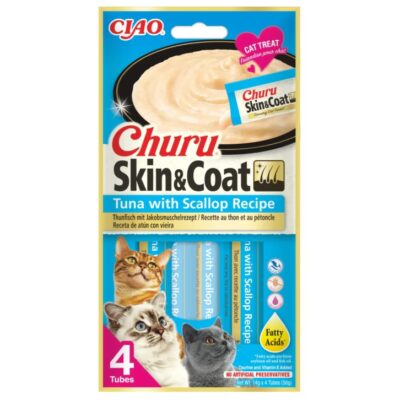 Inaba Churu Skin & Coat – receptura s tunom i kapicama